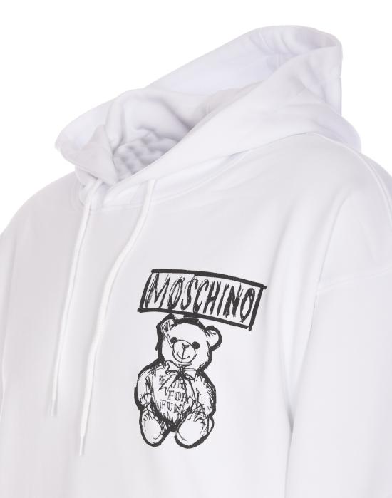  모스키노 후드 티셔츠 1725 7028 1001 White - MOSCHINO