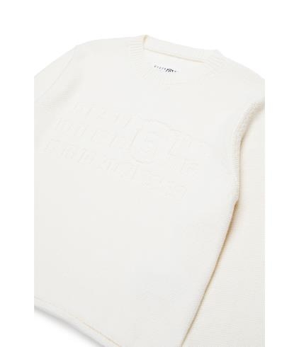 24FW [키즈] MM6 메종마르지엘라 풀오버 M60705 MM03G M6101 White - MM6 MAISON MARGIELA