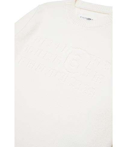 24FW [키즈] MM6 메종마르지엘라 풀오버 M60705 MM03G M6101 White - MM6 MAISON MARGIELA