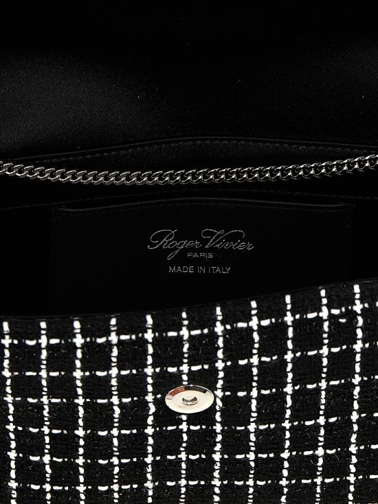 24FW 로저비비에 클러치/파우치 RBWAMFD0206TPDB999 White Black - ROGER VIVIER