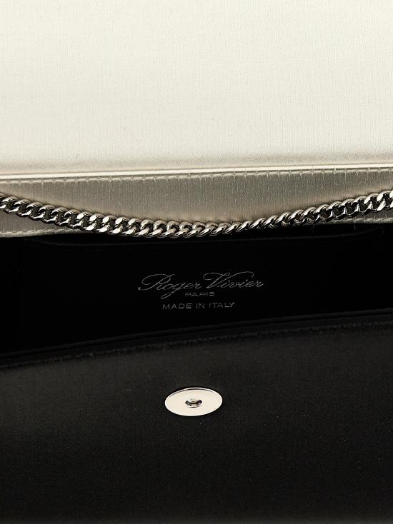 24FW 로저비비에 클러치/파우치 RBWAMFDI200RS0194H White Black - ROGER VIVIER