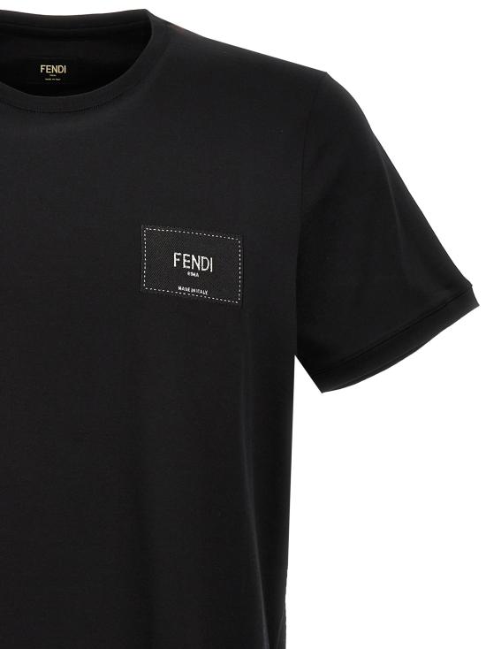  펜디 반팔 티셔츠 FY0894A9RLF0QA1 Black - FENDI