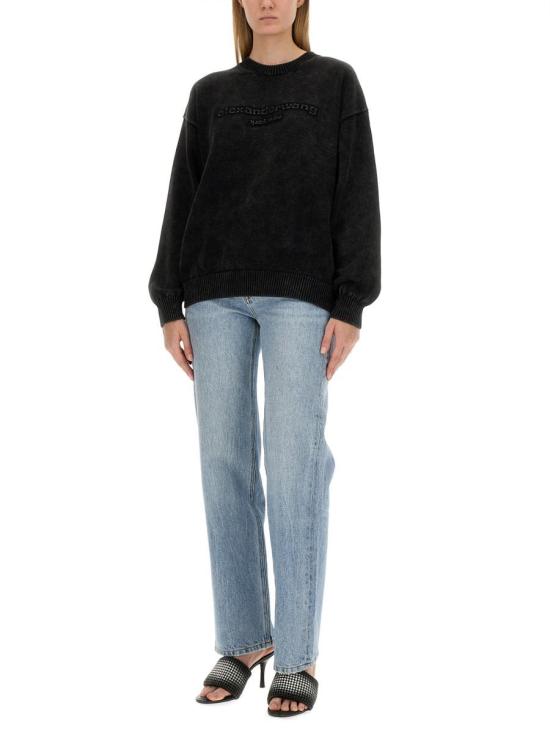 24FW 알렉산더 왕 스웨터 UKC3241034 023A Black - ALEXANDER WANG