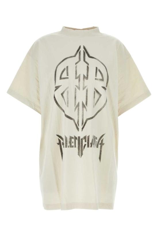 24FW 발렌시아가 반팔 티셔츠 787349TQVT1 9784 BEIGE O TAN