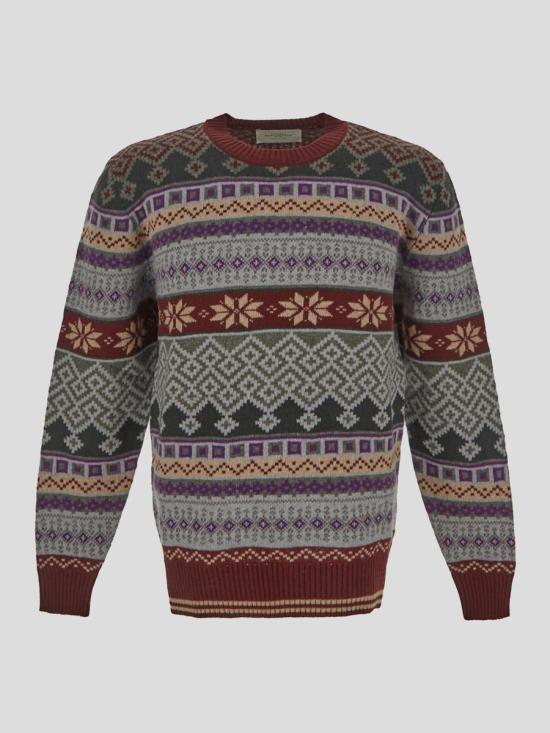  발렌타인 스웨터 B2P0007W10492203 BORDEAUXCAMELGREEN - BALLANTYNE