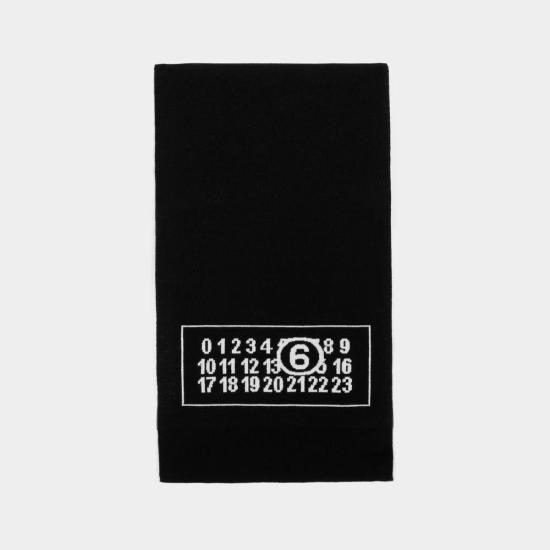 24FW MM6 메종마르지엘라 머플러/스카프 MMM022002 Black - MM6 MAISON MARGIELA