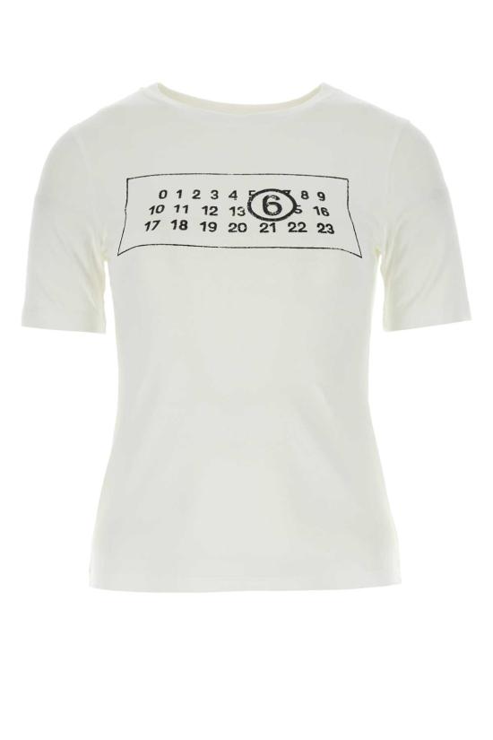 24FW MM6 메종마르지엘라 반팔 티셔츠 S52GC0323S23588 100 White