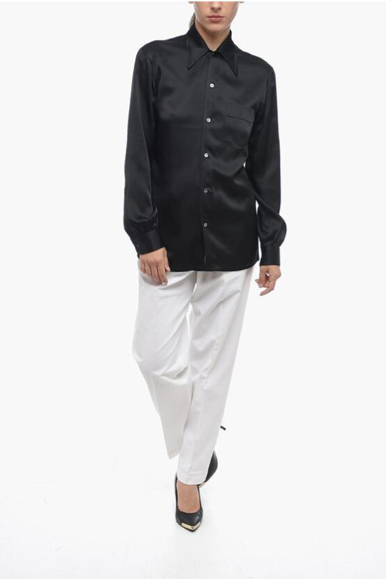  마르지엘라 셔츠 S51DL0348 S53203 900 Black - MAISON MARGIELA