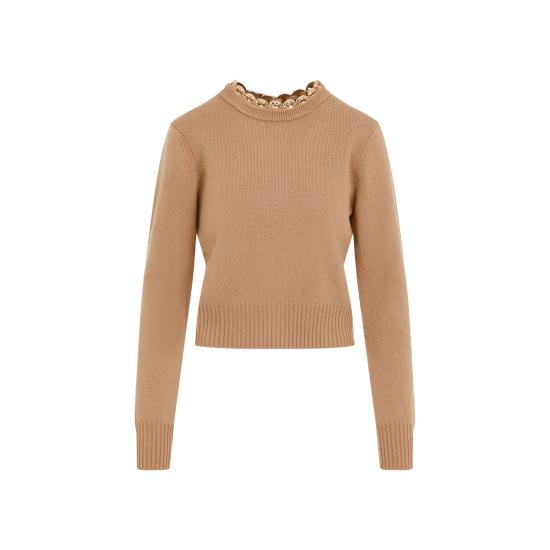 24FW 파코라반 스웨터 24AMPU294ML0239 P830 CAMEL - PACO RABANNE