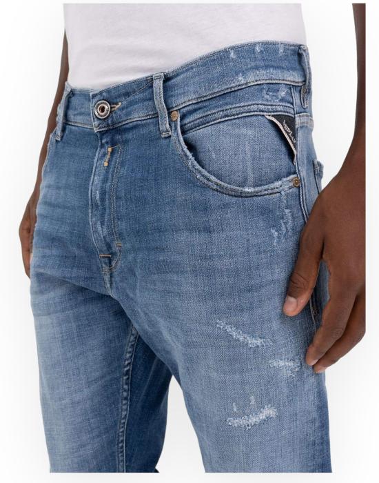 리플레이 데님 스트레이트 팬츠 M1021Q000141656 009 blu denim - REPLAY