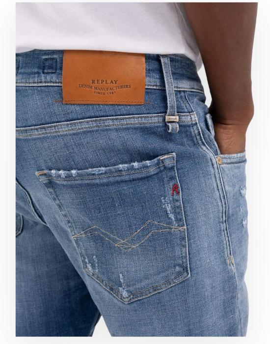  리플레이 데님 스트레이트 팬츠 M1021Q000141656 009 blu denim - REPLAY