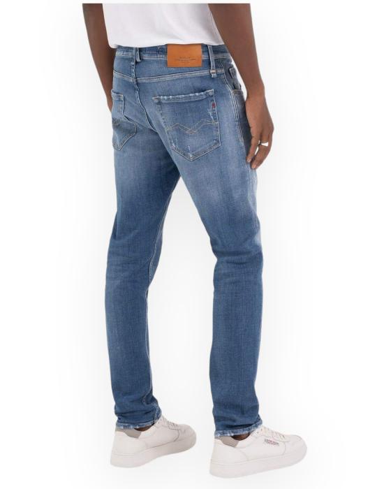  리플레이 데님 스트레이트 팬츠 M1021Q000141656 009 blu denim - REPLAY