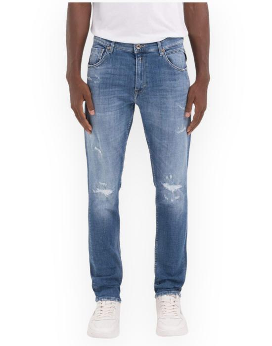  리플레이 데님 스트레이트 팬츠 M1021Q000141656 009 blu denim