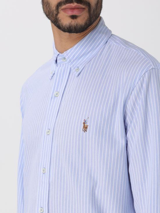  랄프 로렌 셔츠 710934575 002 bianco blu - RALPH LAUREN