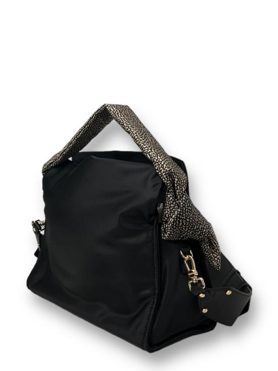  보르보네제 숄더백 933491AJ1 X80 naturale nero - BORBONESE