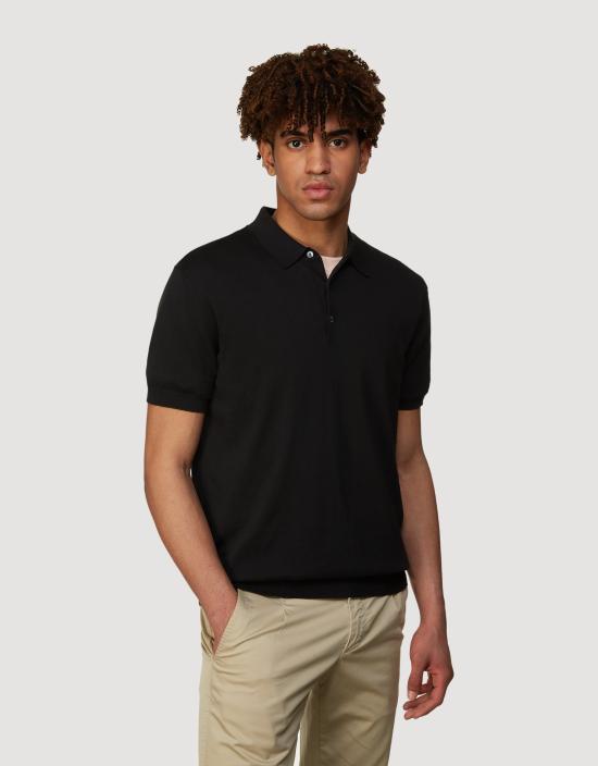  바라쿠타 폴로 티셔츠 BRMAG0003BKNT1 100 nero - BARACUTA