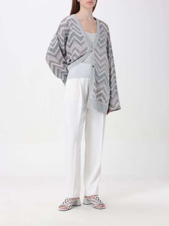  미소니 민소매 티셔츠 DS24SK0SBK033D L9002 argento - MISSONI