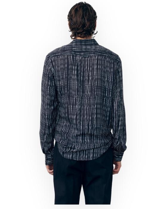  갈레 긴팔 셔츠 GAABM00041PTTS0112 NB01 nero bianco - GAELLE