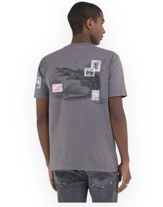  리플레이 반팔 티셔츠 M680700022336G 622 grigio - REPLAY