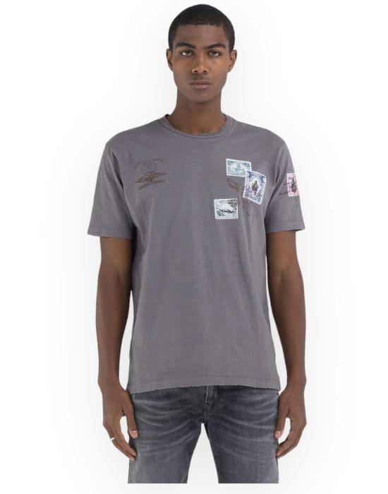  리플레이 반팔 티셔츠 M680700022336G 622 grigio