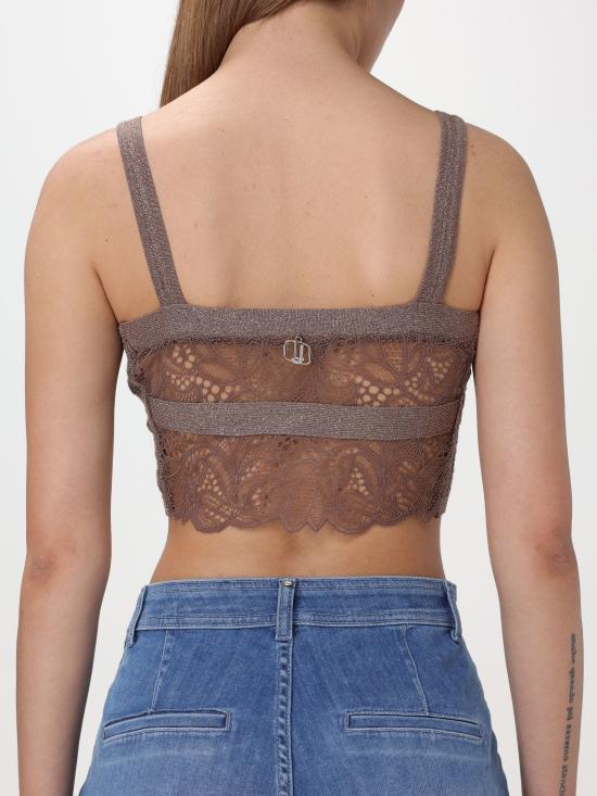  리우조 민소매 티셔츠 CA4370MA72N A4215 cioccolato - LIU JO