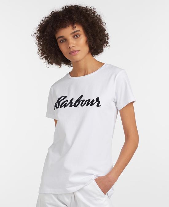  바버 반팔 티셔츠 LTS0395 WH11 bianco - BARBOUR