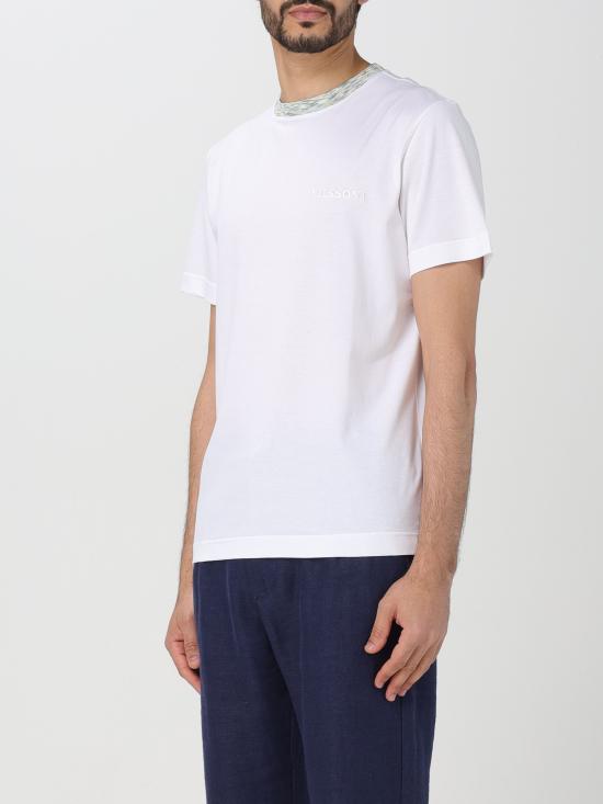  미소니 반팔 티셔츠 UC22SL01BJ0002A S01BF bianco - MISSONI