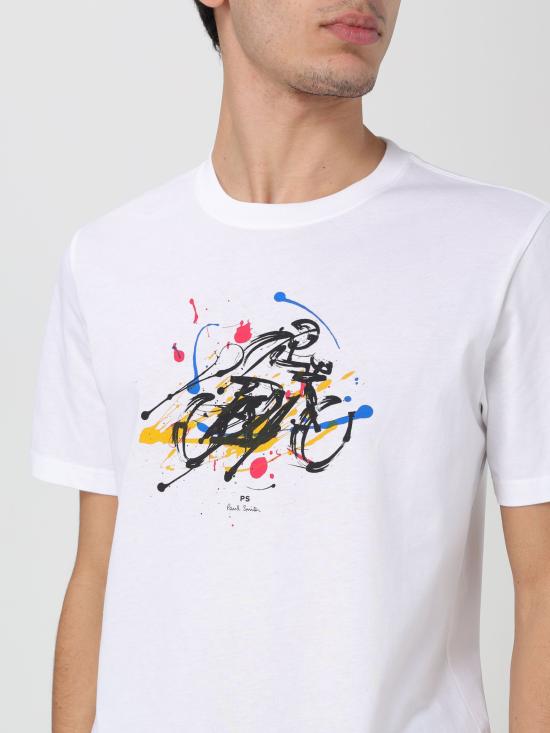  폴 스미스 반팔 티셔츠 M2R011RMP4448 01 bianco - PAUL SMITH