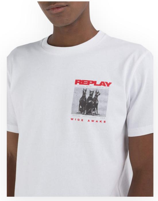  리플레이 반팔 티셔츠 M676600022662 001 bianco - REPLAY