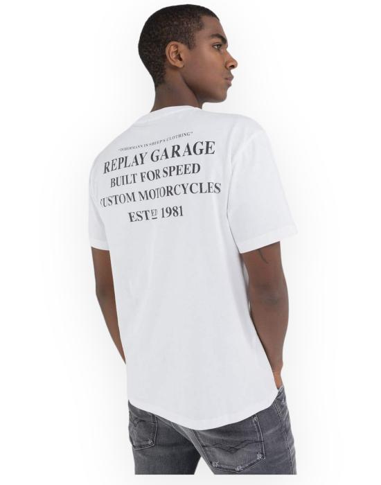  리플레이 반팔 티셔츠 M676600022662 001 bianco - REPLAY