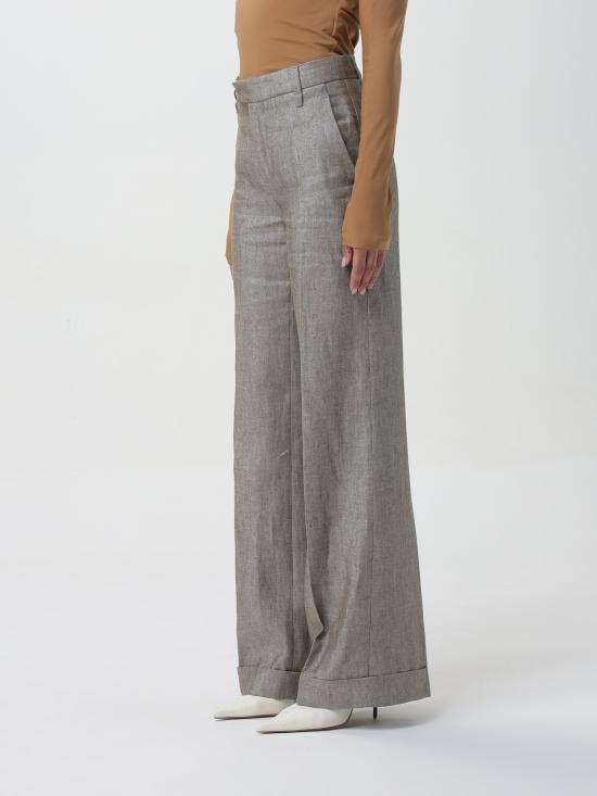  브루넬로 쿠치넬리 스트레이트 팬츠 MH567P8492 C002 marrone argento - BRUNELLO CUCINELLI