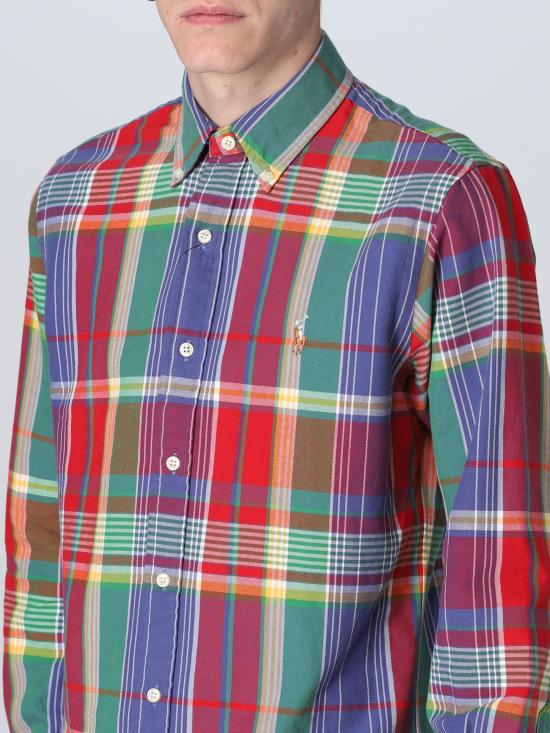  랄프 로렌 긴팔 셔츠 710897267 005 rosso - RALPH LAUREN