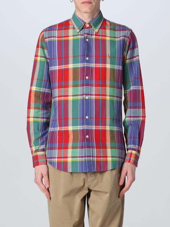  랄프 로렌 긴팔 셔츠 710897267 005 rosso