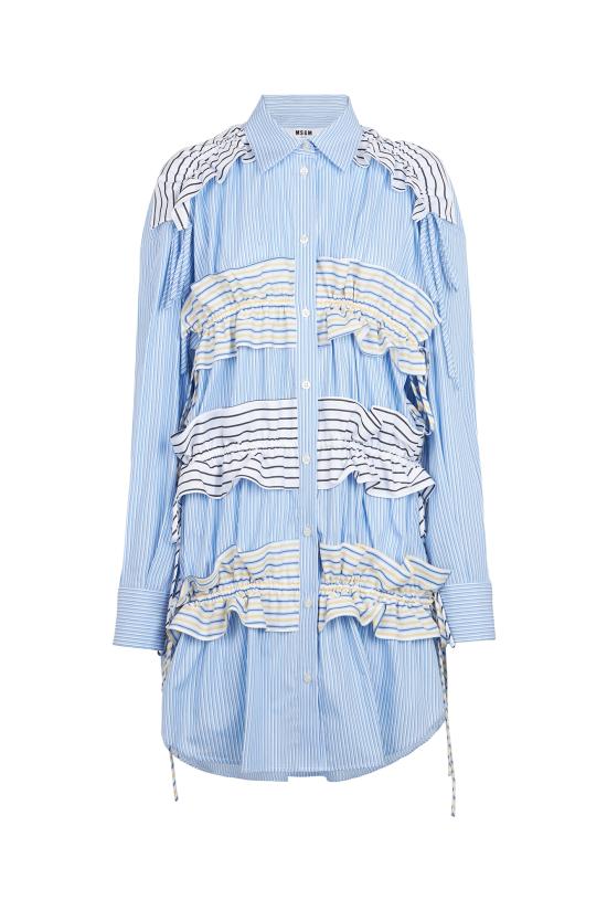  엠에스지엠 미디 원피스 3441MDA01Y237010 84 azzurro