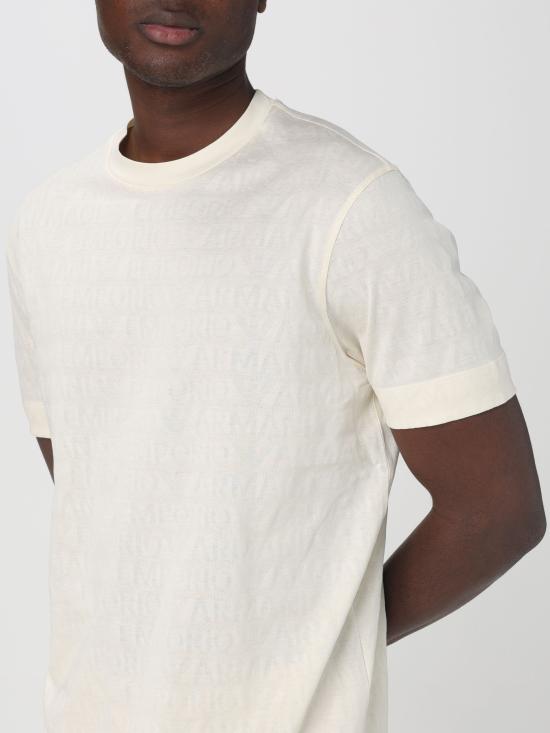 엠포리오 아르마니 반팔 티셔츠 3D1TH51JORZ 0128 vaniglia - EMPORIO ARMANI