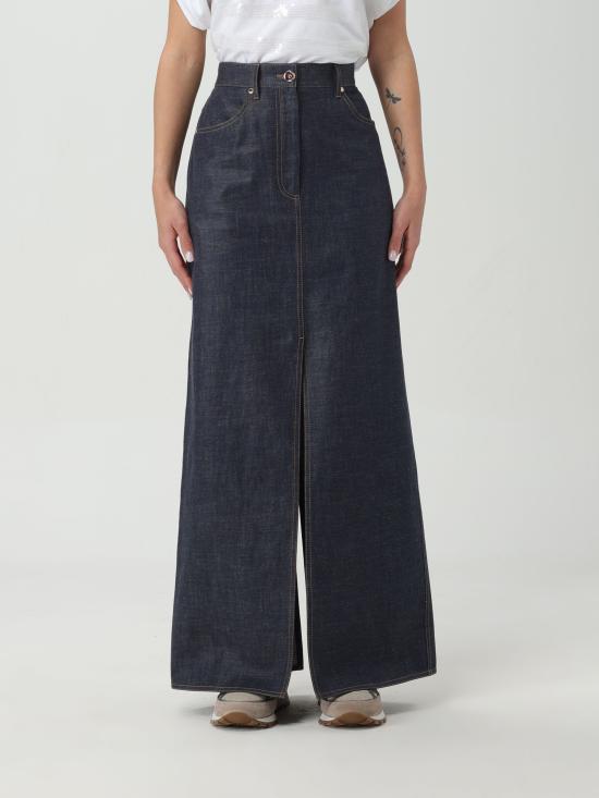  브루넬로 쿠치넬리 롱 스커트 MF28TG3591 C900 denim