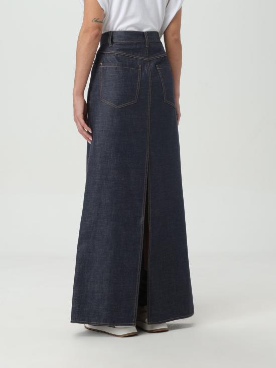  브루넬로 쿠치넬리 롱 스커트 MF28TG3591 C900 denim - BRUNELLO CUCINELLI