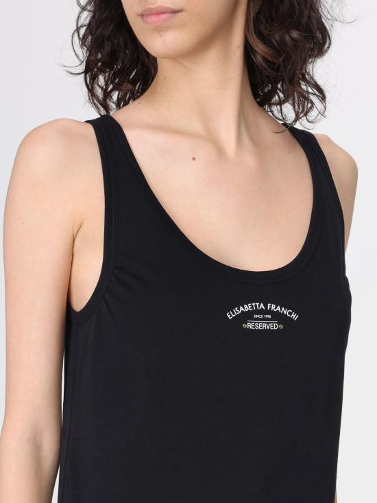  엘리자베타프랜치 민소매 티셔츠 CN00541E2 110 nero - ELISABETTA FRANCHI