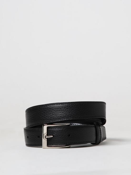 24SS 호간 가죽 벨트 KFMC00N1100QR0 B999 nero