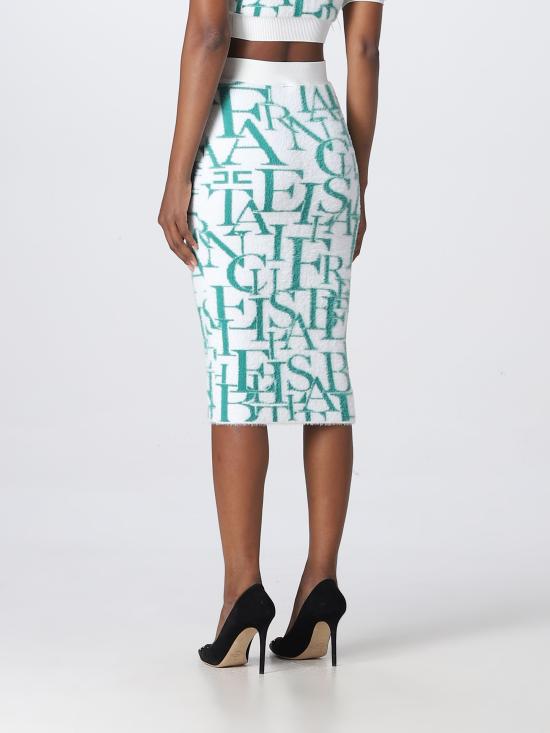  엘리자베타프랜치 미디 스커트 GK61Q26E2 AW5 smeraldo - ELISABETTA FRANCHI