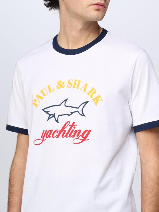 23SS 폴앤샤크 반팔 티셔츠 C0P1006 010 bianco - PAUL & SHARK