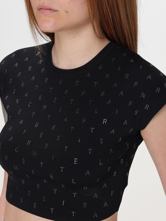  엘리자베타프랜치 반팔 티셔츠 MK05B42E2 110 nero - ELISABETTA FRANCHI