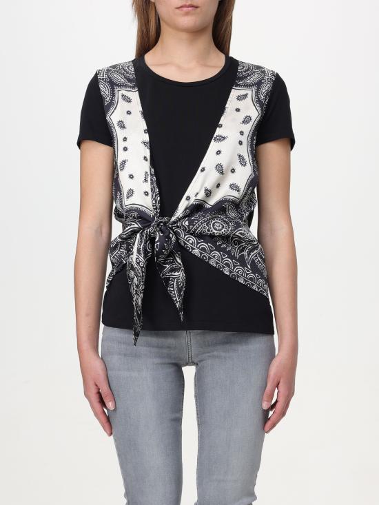  리우조 반팔 티셔츠 MA4115J7821 N9373 nero