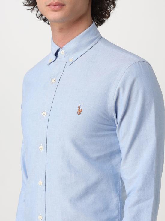  랄프 로렌 긴팔 셔츠 710549084 007 azzurro - RALPH LAUREN
