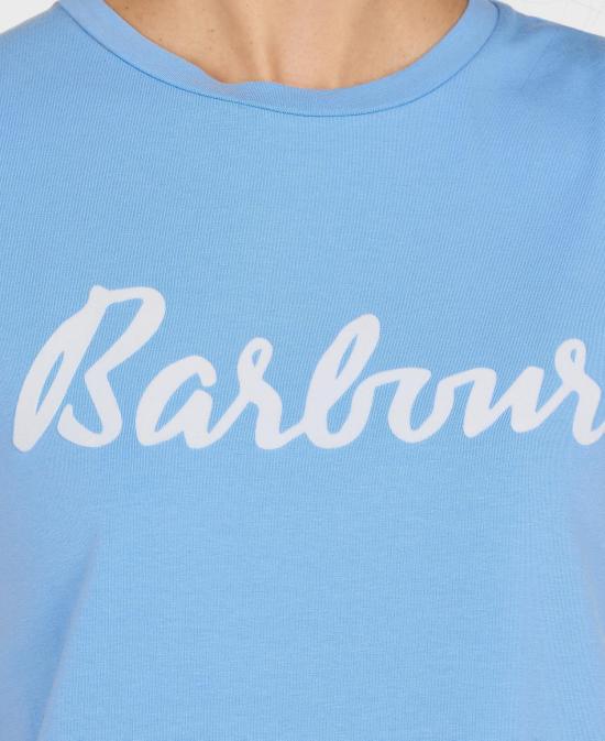 바버 반팔 티셔츠 LTS0395 BL19 azzurro - BARBOUR