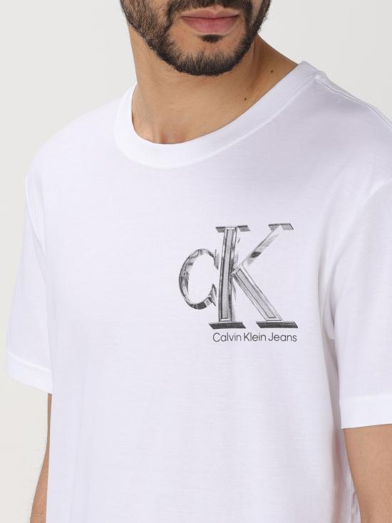  캘빈클라인 반팔 티셔츠 J30J325498 YAF bianco - CALVIN KLEIN