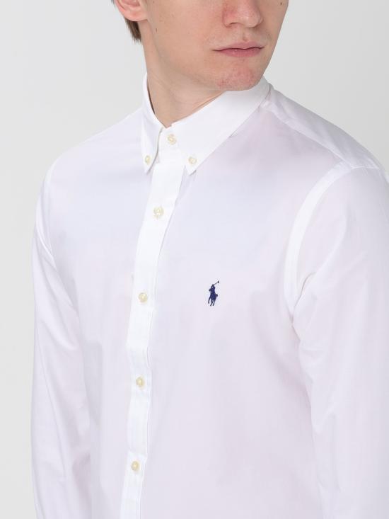 24SS 랄프 로렌 긴팔 셔츠 710928254 002 bianco - RALPH LAUREN