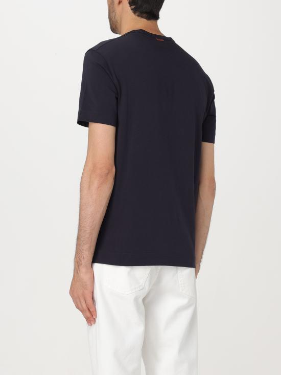 24SS 에르메네질도제냐 반팔 티셔츠 E7360A5B760 B09 blu - ERMENEGILDO ZEGNA