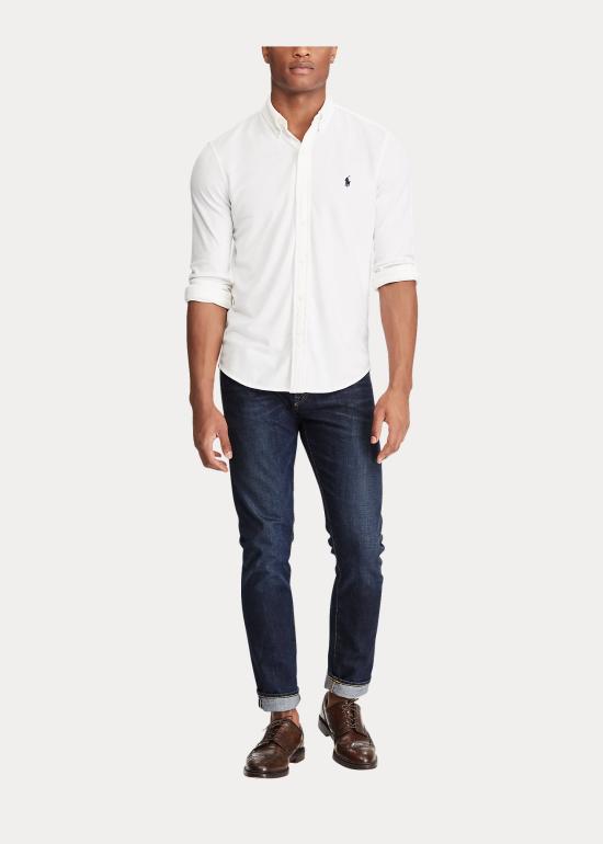 24SS 랄프 로렌 긴팔 셔츠 710654408 003 bianco - RALPH LAUREN