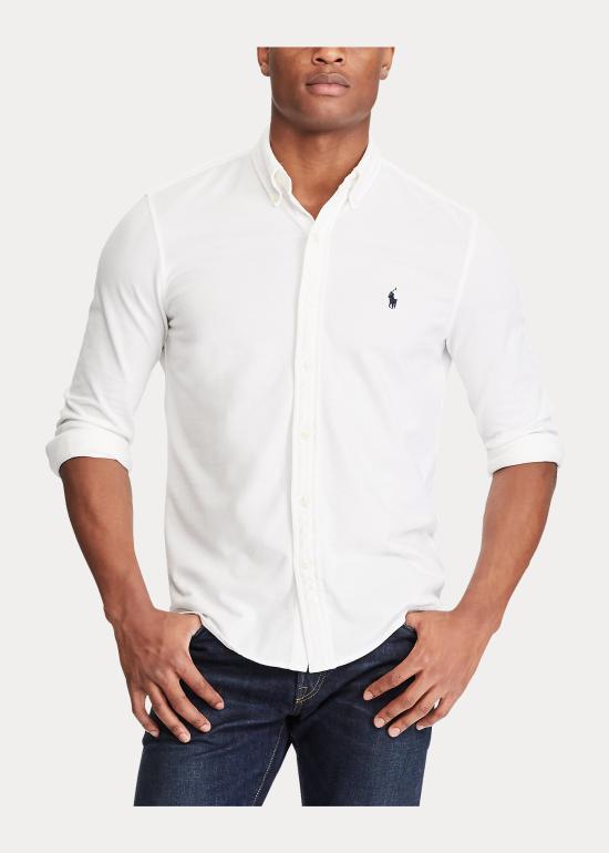24SS 랄프 로렌 긴팔 셔츠 710654408 003 bianco - RALPH LAUREN